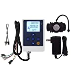 DIGITEN LCD Display Water Flow Control Meter Liquid Quantitative Controller + G1" Water Flow Hall Effect Sensor Flow Meter Flowmeter Counter 1-60L/min + DC 12V Power Adapter