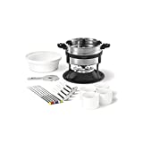 Starfrit 20-Piece Fondue Party Set | Includes: 1.7 qt Fondue Pot, Ceramic Bowl, (4) Ramekins, (6) Forks, (4) Spoons And More