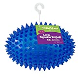 Gnawsome 4.5” Spiky Squeaker Football Dog Toy - Large, Cleans Teeth and Promotes Good Dental and Gum Health for Your Pet, Colors Will Vary