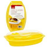 Rapid Corn & Potato Cooker | Microwave Fresh & Frozen Vegetables in Less Than 5 Minutes | Perfect for Dorm, Small Kitchen, or Office | Dishwasher-Safe, Microwaveable, & BPA-Free