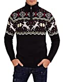 COOFANDY Unisex Holiday Reindeer Ugly Christmas Sweater