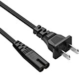 TV Power Cord 10FT Cable for TCL LG JVC Sony Samsung Toshiba Sharp, FEIYIU 2 Prong AC Wall Plug Replacement for Hisense/Insignia and Other Figure 8 Interface Devices (Black）