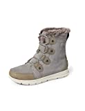 Sorel Women's Leather and Suede Snow Boot, Grey Quarry Black, 8