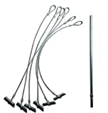 the CHISEL Earth Anchors - 5" Anchor - Steel - 6 pcs and Drive Rod (36" Long) - Ideal for securing Shed, Fence, Green House, Swing Set and More