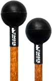 Percussion Mallets (Pair) for Tongue Drum or Keyboard Music, Soft Rubber Heads –– MADE IN U.S.A. –– Hand Stained Solid Birch Handles
