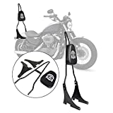 INNOGLOW Motorcycle Black Detachable Rear Passenger Sissy Bar Upright Backrest W/Cushion Pad for Harley Sportster XL 883 1200 2004-Up