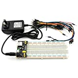 HJ Garden Electronic Component Power Supply Module Assorted Kit for Arduino, Raspberry Pi, STM32, UNO, MEGA2560 830P Breadboard + Power Module + Jumper + 12V 1A Adaptor