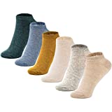 MAGIARTE Womens Ankle Socks Soft Pure Cotton Low Cut Athletic Casual Mutil Color No Show Socks for Women 6-Pack (color #00)