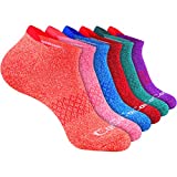 Comfoex Womens Ankle Socks Cotton 6 Pairs Athletic Running Cushioned Socks With Tab