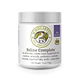 Wholistic Pet Organics Feline Complete: Cat Multivitamins Immune Support Supplements and Vitamins, Cat Vitamins for Indoor Cats, Minerals, Prebiotics, Probiotics, Antioxidants for Skin and Coat