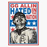 BZ Trading Gg Allin Hated In The Nation Vinyl Decal Wall Laptop Bumper Sticker 5 inch (RDB-USA-STICKERS-2187)