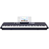 The ONE Music Group Smart Stage Keyboard, Portable Digital Piano with Weighted Hammer Action Keys, 88 (TON1B)
