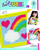 Colorbok 61904 Rainbow Learn to Sew Needlepoint Kit, 6-Inch by 6-Inch, Yellow Frame