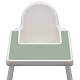 High Chair Placemat compatible with IKEA Antilop Baby High Chair - Dishwasher Safe, BPA Free Silicone Placemats  Baby Led Feeding Foods Placemat for Toddler and Babies (Sage Green)