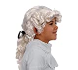 Kangaroo Child George Washington Wig, Kids Colonial Wig, White