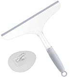 Meijubol Shower Squeegee with Hook Silicone Bathroom Squeegee Shower Cleaner Tool Glass Wiper Hand Squeegee Water Scraper Household Squeegee Rubber Shower Scraper for Tile Door Mirror Window 10 Inch