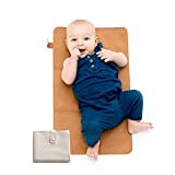 Elkie & Co. Baby Vegan Leather Diaper Changing Pad I Portable, Waterproof, Minimalist, Compact, Travel Change Mat