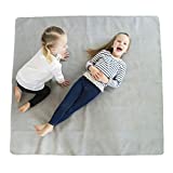 Sonder Leather Multipurpose Mat - Kids Luxurious Picnic Mat - Waterproof and Sand Proof Beach Blanket - Indoor and Outdoor Play Mats - High Chair Mat - Includes Carrying Strap for Easy Travel… (Gray)