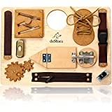 Montessori Busy Board for Toddlers - Wooden Montessori Toys for Toddlers 3 Years - Travel Toy Preschool Educational Activities and Fine Motor Skills Activity Toy for 3 Years Old Boys and Girls