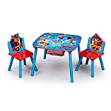 Delta Children Kids Table and Chair Set With Storage (2 Chairs Included) - Ideal for Arts & Crafts, Snack Time, Homeschooling, Homework & More, Nick Jr. PAW Patrol