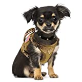 Hanshengday Tactical Dog Working Vest Training Harness No-Pull Adjustable Outdoor Military Vest with Rubble Handle Molle Loop Panels