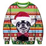 URVIP Unisex Halloween Christmas Themes 3D-Print Athletic Sweaters Fashion Hoodies Sweatshirts Chihuahua BFT-042 XL