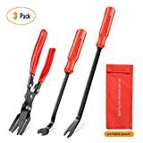 GOOACC 3 Pcs Clip Pliers Set & Fastener Remover - Auto Upholstery Combo Repair Kit with Storage Bag for Car Door Panel Dashboard