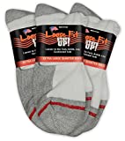 Loose Fit Stays Up Men's and Women's Quarter Socks 3 Pack Made in USA! (X-Large, White (Red Label))