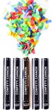 Legend & Co. Large Confetti Cannons Multicolor, (5 Pack) Biodegradable and Air Powered | Launches 20-25ft | Celebrations, New Year's Eve, Birthdays and Weddings