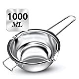 1000mL Double Boiler 30418/8Stainless Steel Universal Melting Chocolate Pot Large Insert Baking Tools, Pot for Butter Chocolate Cheese Caramel (1000mL)