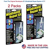 2 Pack Blue-Star Fix Your Windshield Do It Yourself Windshield Repair Kits, Glass Repair KIT Stone Damage CHIP Model # 777 Prevent Stone Damage from Spreading Made in USA