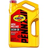 Pennzoil High Mileage Synthetic Blend 5W-30 Motor Oil for Vehicles Over 75K Miles (5-Quart, Single-Pack)