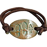 Appalachian Trail - AT - Hiking Bootprint Bracelet in Turquoise