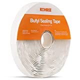 Kohree Butyl Seal Tape RV Putty Rubber Sealant Tape White, 1/8-Inch x 3/4-Inch x 30-Foot, Leak Proof Butal Tape for RV Repair, Window, Boat Sealing, Glass and EDPM Rubber Roof Patching