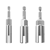 3 Pack 1/4" Hex Shank，Power Wing Nut Driver Set,Slot Wing nuts Drill Bit Socket Wrenches Tools Set, Drills Bits for Panel Nuts screws eye C hook bolt (3 Pack 3 Size （9mm,12mm,15mm）)