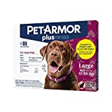 PETARMOR Plus for Dogs Flea and Tick Prevention for Dogs, Long-Lasting & Fast-Acting Topical Dog Flea Treatment, 3 Count, PetArmor Plus Flea & Tick Prevention for Large Dogs with Fipronil (45 to 88 Pounds), 3 Monthly Treatments