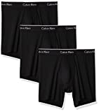 Calvin Klein Men's Microfiber Stretch-Multipack Boxer Briefs, black/black/black, S