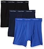 Calvin Klein Men's Cotton Stretch Multipack Boxer Briefs, Cobalt Water/Black/Navy, Medium