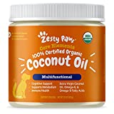 Zesty Paws Coconut Oil for Dogs - Certified Organic & Extra Virgin Superfood Supplement - Anti Itch & Hot Spot Treatment - for Dry Skin on Elbows & Nose - Natural Digestive & Immune Support - 16 OZ