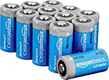 Amazon Basics 12-Pack Lithium CR123a 3 Volt Batteries, 10-Year Shelf Life, Value Pack