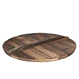 Bruntmor 14 Inch Wooden Wok Lid, Round Natural Lid For 14" Pot, Pan, Skillet Cover. Lightweight Wood Pan Cover/Pot Lid. Kitchen Accessories Covers Frying Skillets. Tools Of Camping Lodge Pots