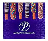 Mrs. Prindables 24 Chocolate Dipped Caramel Pretzel Rods 2.11 lbs. (1 box - 2.5 lbs.)