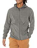 Amazon Essentials Men's Full-Zip Hooded Polar Fleece Jacket, Charcoal Heather, Large