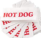 Eco-Friendly Classic Design Hot Dog Wrapper Sleeves 100 Pack by Avant Grub. Turn a Party into a Carnival with Paper HotDog Bags that Keep Your Fundraiser or Concession Stand Guests Mess-Free!