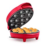 Holstein Housewares Cake Pop Maker, Red - Makes 12 Cake Pops, Non-Stick Coating, Perfect for Birthday and Holiday Parties