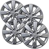 Motorup America Auto Hubcap Set of 4, 16 inch Snap On Wheel Covers - Fits 14-16 Toyota Corolla