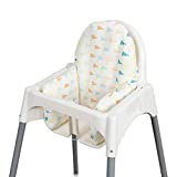 Dadouman Inflatable & Reversible Supporting Cushion for IKEA Antilop High Chairs & Wooden High Chairs, Inflatable Cushion Insert Included (Flags)