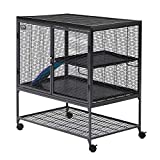 MidWest Homes for Pets Deluxe Critter Nation Single Unit Small Animal Cage (Model 161),Gray Quartz