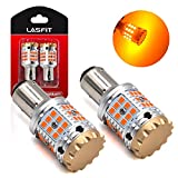 LASFIT 1157 2057 7528 LED Turn Signal Light Blinker Bulbs with CANBUS Anti Hyper Flash, No Load Resistor Need, 2021 Upgraded Intelligent Temperature Control Version- Amber Yellow (Pack of 2)