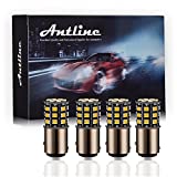 Antline 1157 2057 2357 7528 BAY15D LED Bulbs Amber Yellow, 12-24V Super Bright 1000 Lumens Replacement for Turn Signal Blinker Lights, Side Marker Lights (Pack of 4)